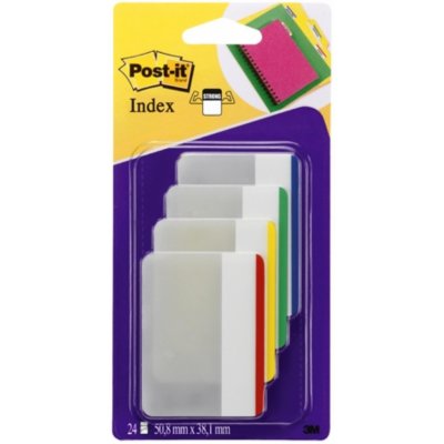 Supersilné záložky Post-it - 50,8 x 38,1 mm, mix barev, 4 x 6 ks – Zbozi.Blesk.cz