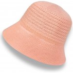 Dámský letní háčkovaný klobouk Krumlovanka Cloche přízový P-3231 lososová – Zboží Dáma