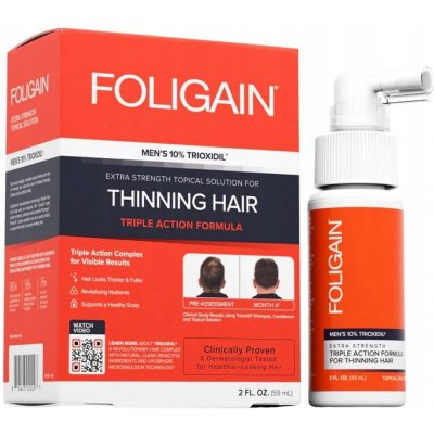 Foligain Triple Action sérum proti padání vlasů s 10% trioxidilem pro muže 59 ml – Zboží Dáma