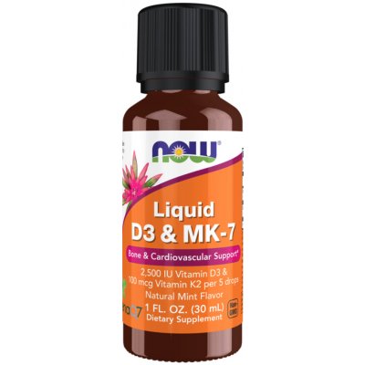Now Liquid D-3 & MK-7 vitamin D3 K2 MK7 30 ml – Hledejceny.cz