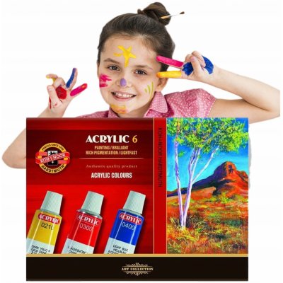 Koh-i-noor akrylové barvy 6 ks x 16 ml 162701 – Sleviste.cz