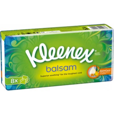 Kleenex Balsam papírové kapesníčky 4-vrstvé 8x10 ks – Zboží Dáma