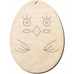 Dřevia Dřevěný výřez Velikonoční vajíčko 6, 6x8 cm – Hledejceny.cz
