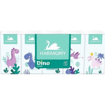 Harmony Dino papírové kapesníčky 3-vrstvé 10× 10 ks