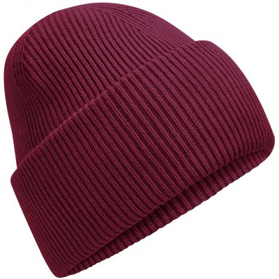Beechfield čepice se širokou manžetou Beanie burgundy – Hledejceny.cz