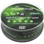 MediaRange DVD-R 4,7GB 16x, cakebox, 25ks (MR403) – Zbozi.Blesk.cz