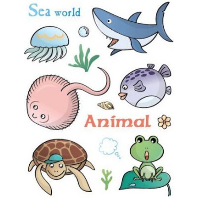 Creatoys Razítka gelová Gelová razítka Mořský svět žralok želva rejnok ... – Zboží Mobilmania