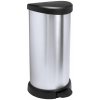 Koš Curver DECO Bin 240641 odpadkový koš 40 l 335 x 685 x 285 mm stříbrná černá 1 ks