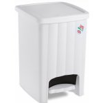 Stefanplast Plastový nášlapný koš na odpadky MARGARITA 20 L bílý – Hledejceny.cz