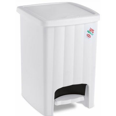 Stefanplast Plastový nášlapný koš na odpadky MARGARITA 20 L bílý – Hledejceny.cz