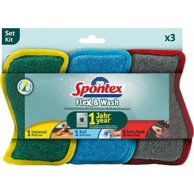 Spontex Flex & Wash houbičky 3 ks – Zboží Dáma