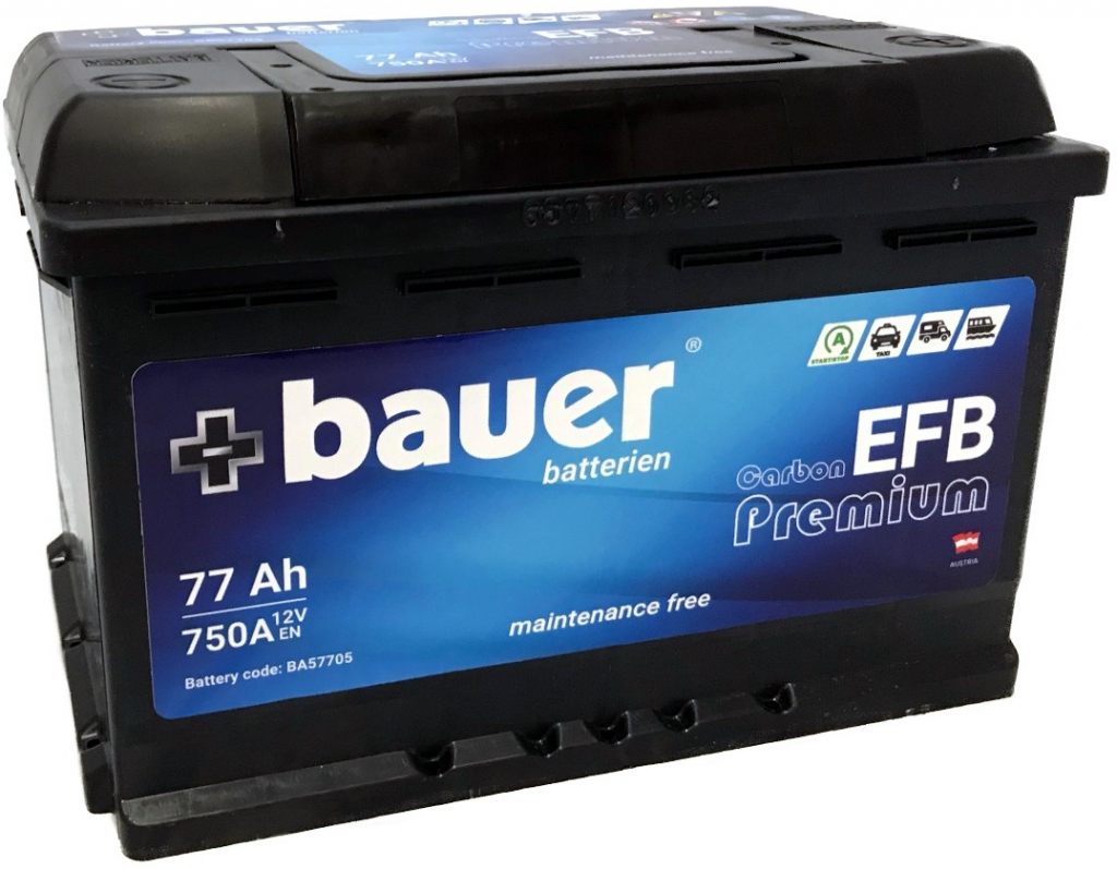 Bauer Carbon EFB 12V 77Ah 750A BA57705