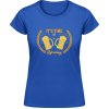 Dámské tričko s potiskem Akční Dámské Triko Soft-Style Gildan Pivní motiv It’s Time of Refreshing Royal Blue