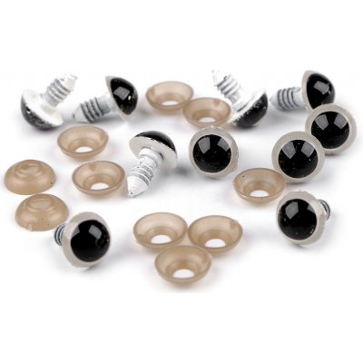 Oči s pojistkou Ø14 mm - bílá (10 sada) – Hledejceny.cz