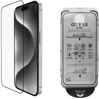 Guess tvrzené sklo 2.5D pro iPhone 16 Pro Max černé 131625 – Zboží Živě