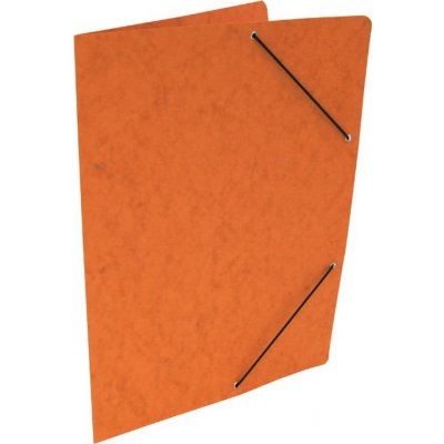 Papírové desky Prešpán bez klop s gumou oranžové