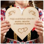 LYMFY | Dřevěná tabulka 17cm-Nikdy neodcházej z domu... | přírodní dřevo – HobbyKompas.cz