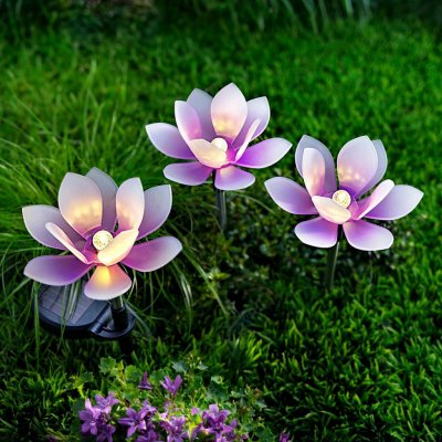 Weltbild Solární zahradní zápich Lotosový květ, 3 ks 678159 – Zboží Mobilmania