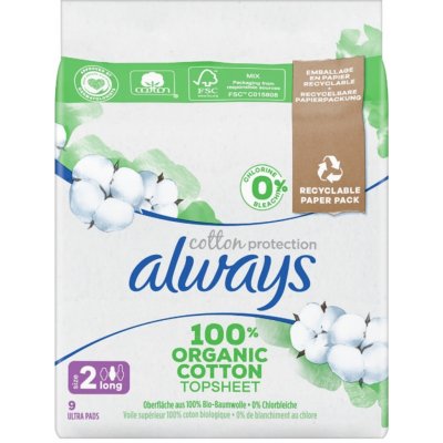 Always hygienické vložky Cotton Protection Long 9 ks – Zboží Dáma