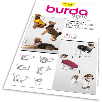 Střih Burda 7752 - Oblečky pro psy – Zboží Dáma