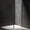 Pevné stěny do sprchových koutů Omnires MARINA MA1130BLTR Walk-in s boční stěnou 110x30, matná černá