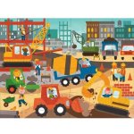 Petitcollage Podlahové ekologické puzzle Na stavbě 24 ks metalické – Zboží Dáma