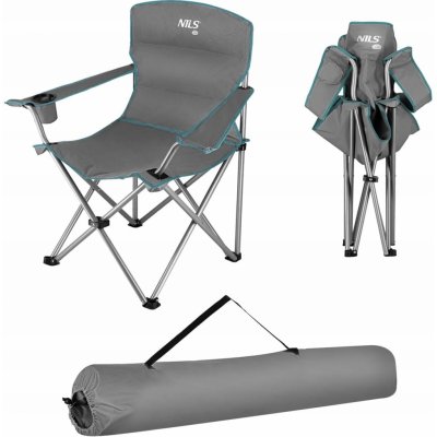 Skládací židle NILS Camp NC3079 šedá-zelená – Zbozi.Blesk.cz
