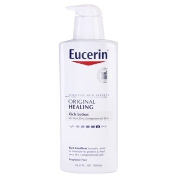 Eucerin Original Healing vyživující tělové mléko pro velmi suchou pokožku (Rich Emollient Formula, Seals in Moisture to Protect & Heal Very Dry, Compromised Skin) 500 ml