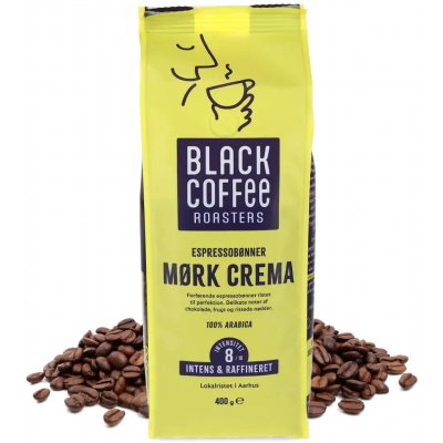 Black Coffee Espresso Mørk Crema Roasters zrnková 0,4 kg – Hledejceny.cz