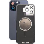 Kryt Apple iPhone 15 Pro Max Sklo Zadního Housingu + Sklíčko Kamery + Kovová Destička + Magsafe Magnet modrý – Zboží Živě
