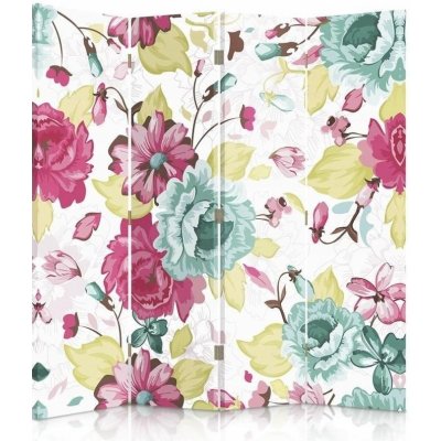 Feeby Paraván Pokojový Čtyřdílný Oboustranný Canvas Vintage Flowers 1359512400951