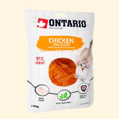 Ontario Mini Chicken Slices 50 g – Zboží Mobilmania