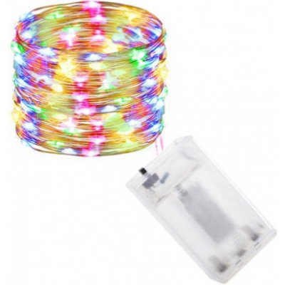 SPRINGOS LED řetěz Nano 5 m 50 LED 3x AA multicolor CL0017 – Zbozi.Blesk.cz