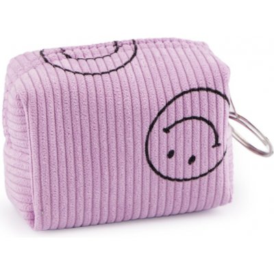 Klíčenka Dívčí pouzdro smajlík 9x6 cm - fialová sv. – Sleviste.cz