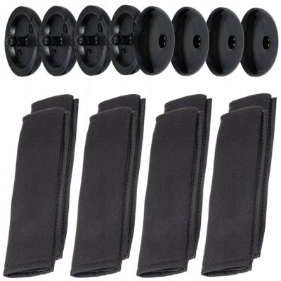 AMiO AM03237 Sada potahů na bezpečnostní pásy černé 2ks | Zboží Auto