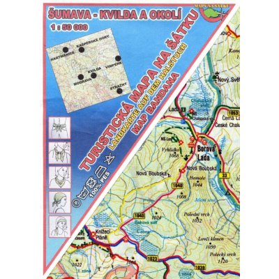 Excart Maps Šumava - Kvilda a okolí - mapa na šátku