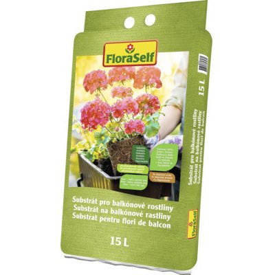 FloraSelf Substrát pro balkonové rostliny 15 l – Hledejceny.cz