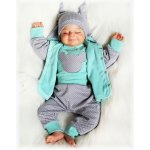 Kojenecká 3D souprava Bílý puntík máta – Sleviste.cz