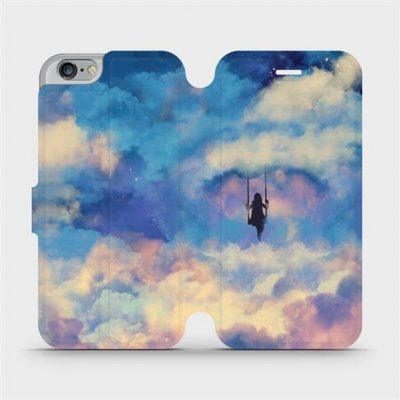 Pouzdro Mobiwear parádní flip Apple iPhone 6 / iPhone 6s - MR09S Dívka na houpačce v oblacích