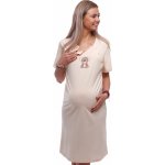 Pruhované kojící noční košilka dvojpropínací na knoflíky plyšový méďa 1C3671 béžová – Hledejceny.cz