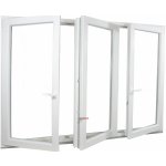 ALUPLAST Plastové okno trojkřídlé bílé 210x150 Dvojsklo Ug= 1,1 – Hledejceny.cz