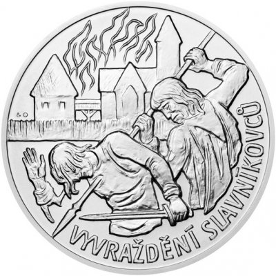Česká mincovna Stříbrná medaile Vyvraždění Slavníkovců stand 10 oz – Zboží Dáma