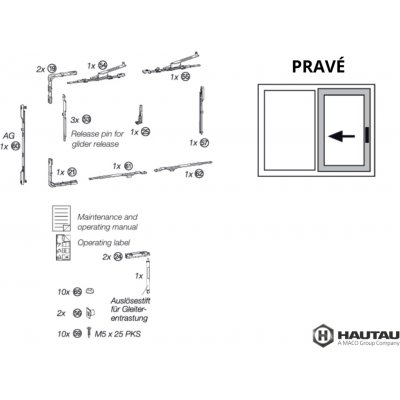 Hautau Základní sada Alu-HKS 200 Z Pravé křídlo – Hledejceny.cz