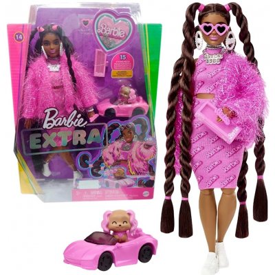 Barbie Extra Stylová brunetka s pejskem