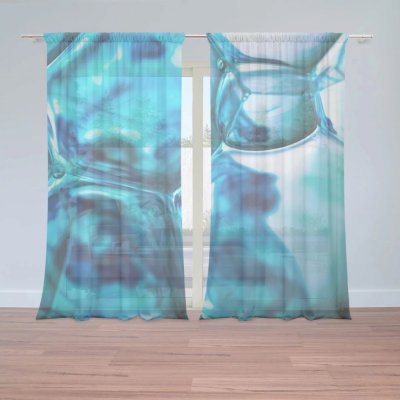 Záclony Modré bubliny: 2 ks - 150x250 cm - Sablio – Hledejceny.cz