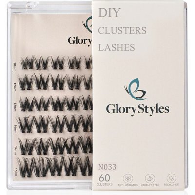 GloryStyles Samolepící segmentové řasy Invisible Band N033 dlouhé (10 - 16 mm) – Zboží Dáma