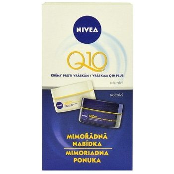 Nivea Q10 Power denní pleťový krém SPF15 50 ml + noční pleťový krém 50 ml pro ženy dárková sada