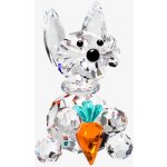 Skleněná figurka Zajíček s mrkví z českého křišťálu Preciosa – Hledejceny.cz