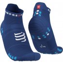 Compressport Pro Racing Socks V4.0 Run Low sodalite/fluo blue