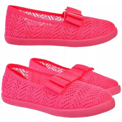 Dětské baleríny s krajkovým vzorem a mašlí 6538 – Hledejceny.cz